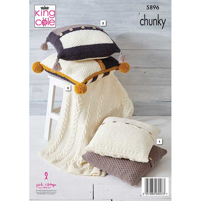 king-cole-5896-strickanleitung-decke-kissen-wildwood-chunky image 2