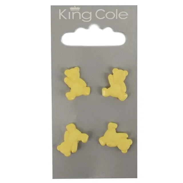 king-cole-haberdashery-teddyb-r-kn-pfe-gelb-zum-ann-hen image 1