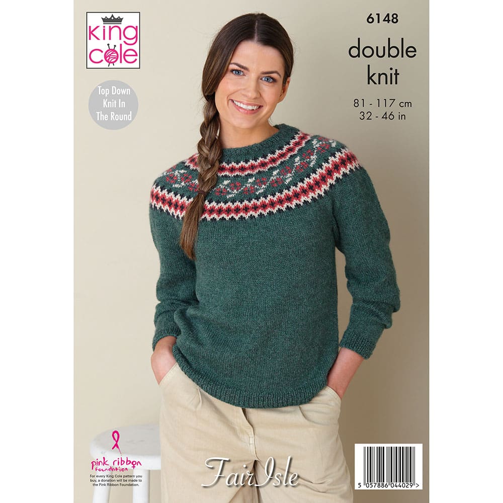 king-cole-6148-fair-isle-pullover-strickanleitung-alpaka-dk image 2