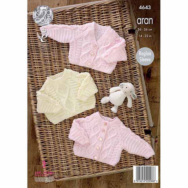 king-cole-4643-strickanleitung-cardigans-pullover-comfort-aran image 2