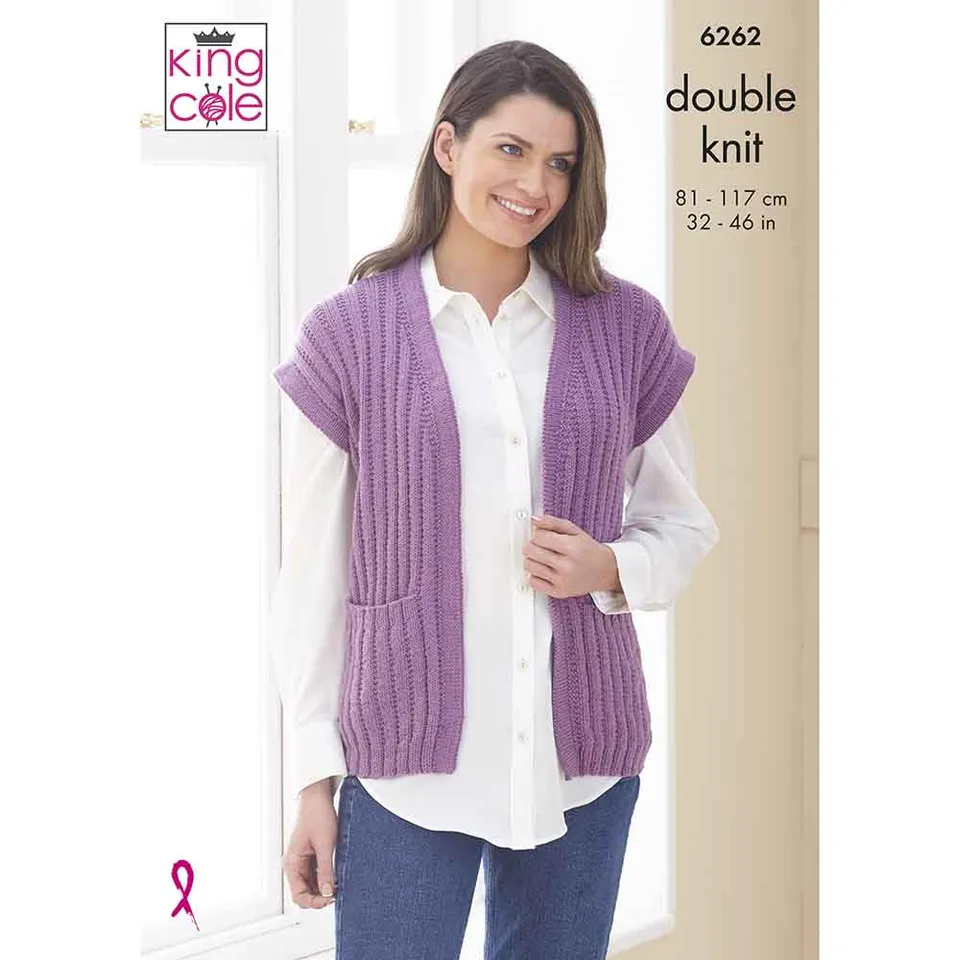 king-cole-6262-pullover-und-weste-strickanleitung image 1