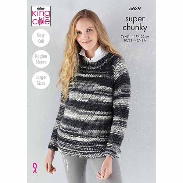 king-cole-patterns-5639-strickanleitung-pullover-cowl-quartz-chunky image 1