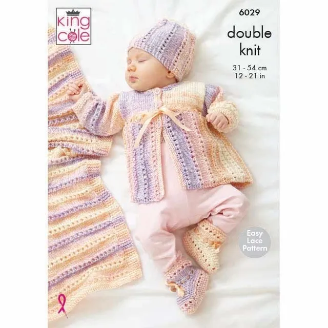 king-cole-6029-strickanleitung-baby-set-cutie-pie-dk image 1