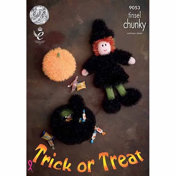 king-cole-patterns-9053-strickanleitung-halloween-tinsel-chunky image 1