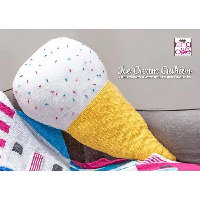 king-cole-beach-hut-bonus-cushion-kissen-strickanleitung-cal image 1