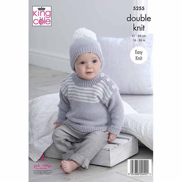 king-cole-patterns-5255-strickanleitung-baby-pullover-m-tzen-dk image 2
