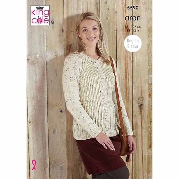 king-cole-patterns-5590-strickanleitung-fashion-aran image 1