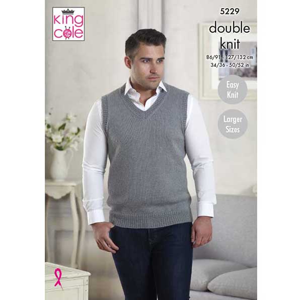 king-cole-5229-strickanleitung-pullunder-weste-majestic-dk image 1