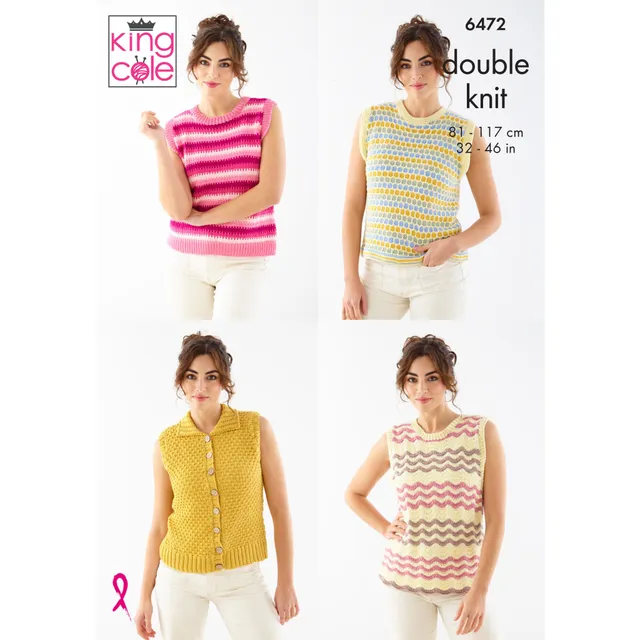 king-cole-patterns-6472-tops-strickanleitung-cottonsoft-dk image 1