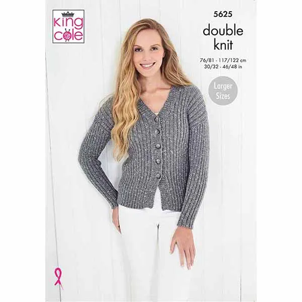 king-cole-5625-cardigan-strickanleitung-cotton-top-dk image 1