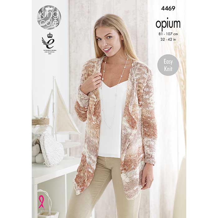 king-cole-patterns-4469-cardigan-strickanleitung-opium-palette image 1