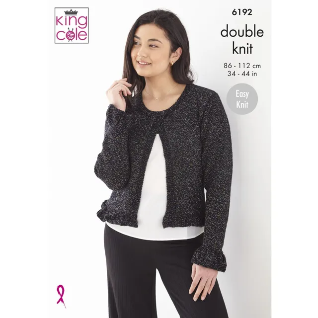 king-cole-patterns-6192-strickanleitung-festive-party-cardigans image 1