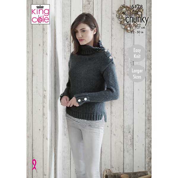 king-cole-patterns-5178-pullover-m-tze-strickanleitung-timeless image 1