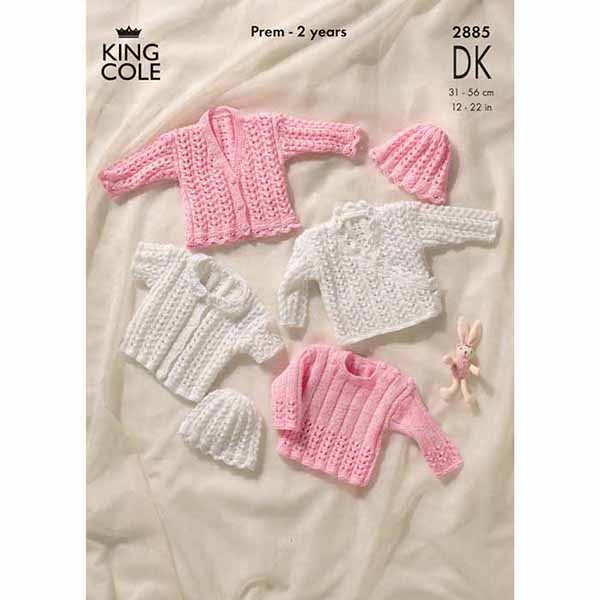 king-cole-2885-strickanleitung-cardigans-pullover-dk-garn image 1