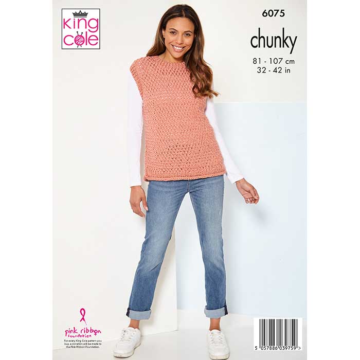 king-cole-6075-sweater-strickanleitung-big-value-chunky image 2