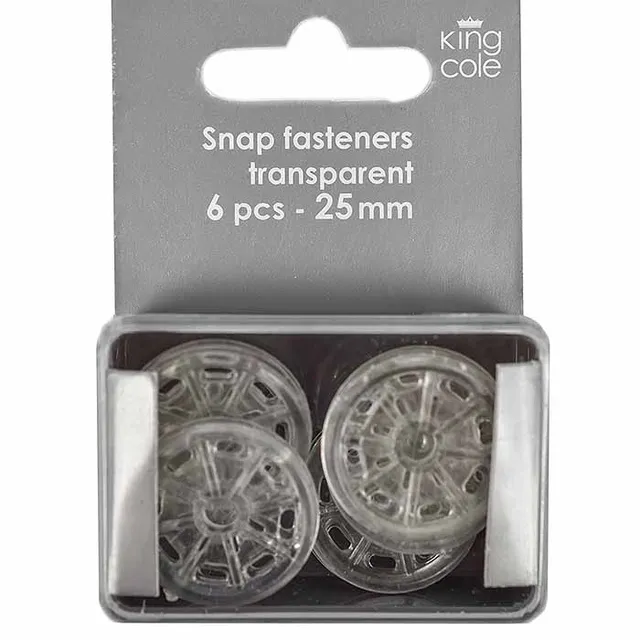 king-cole-transparent-snap-fasteners-druckkn-pfe-25mm image 1