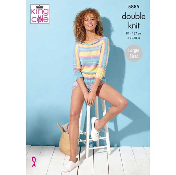 king-cole-5885-pullover-jacke-strickanleitung-tropical-beaches-dk image 1