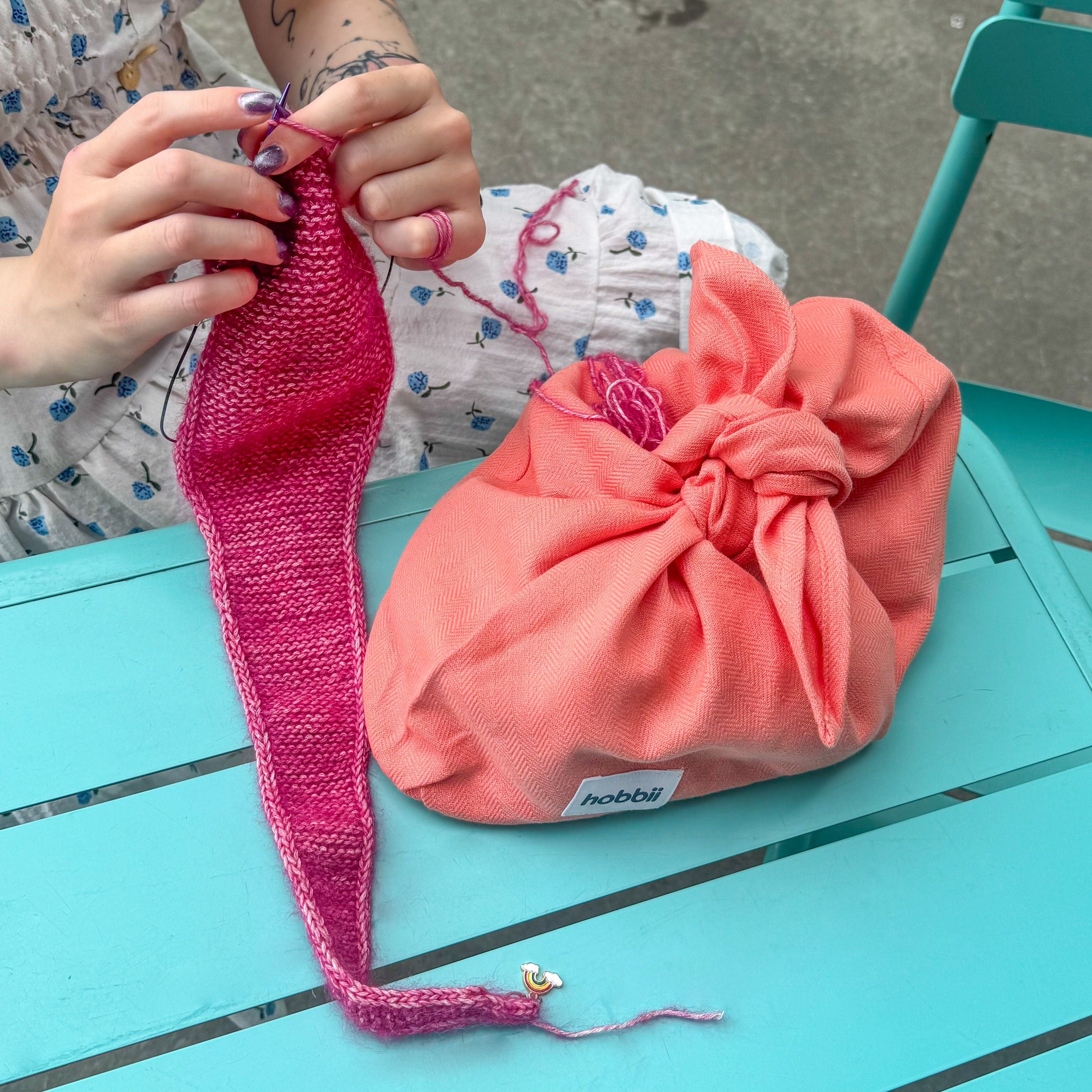 hobbii-zubeh-r-bento-bag-projekttasche-herringbone-schwarz-bio-baumwolle image 3