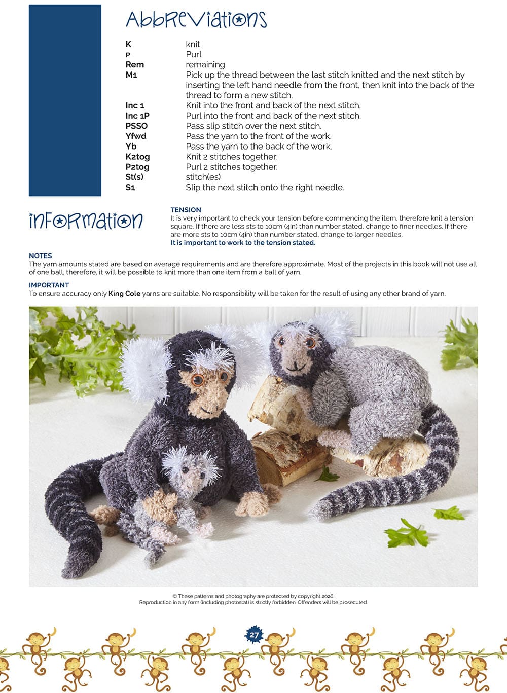 king-cole-primate-pals-book-1-strickanleitung-affen image 2