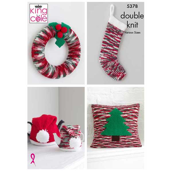 king-cole-5378-weihnachtsdeko-strickanleitung-glitz-dk image 1