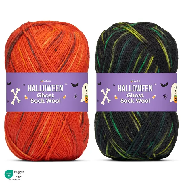 hobbii-garn-ghost-sock-wool-sockengarn-midnight-bonfire-100g image 1