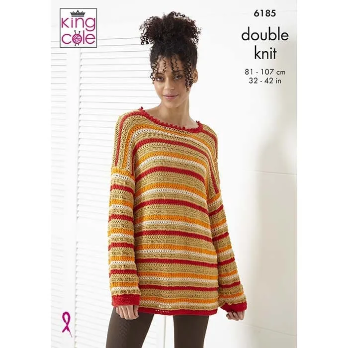 king-cole-6185-strickanleitung-pullover-top-bamboo-cotton-dk image 1