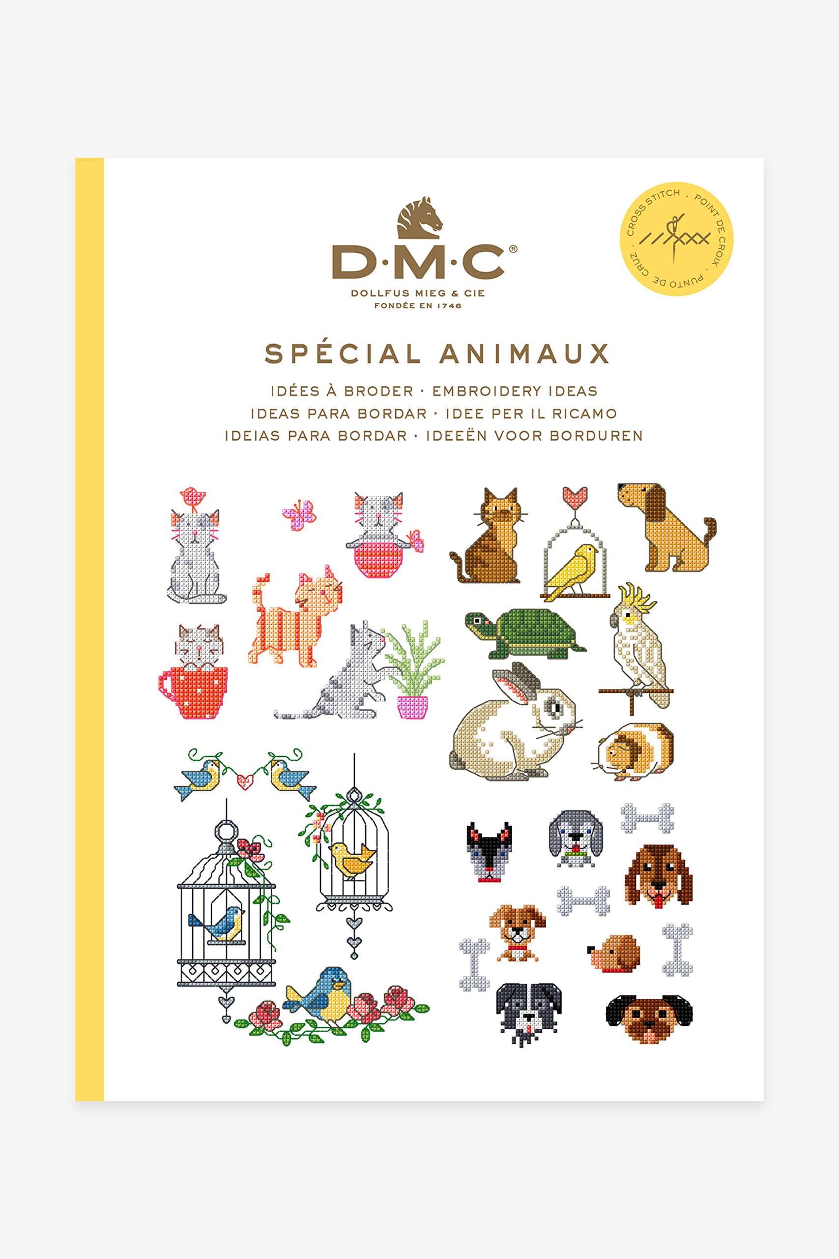 dmc-minibuch-spezial-tiere-kreuzstichbuch-a6-40-seiten image 1