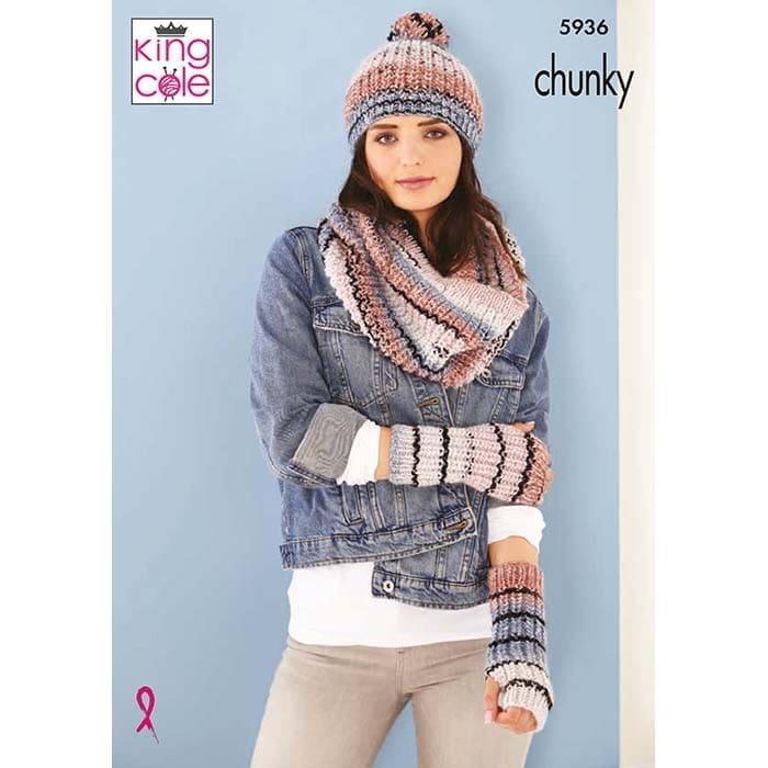 king-cole-patterns-5936-safari-chunky-accessoires-strickanleitung image 1