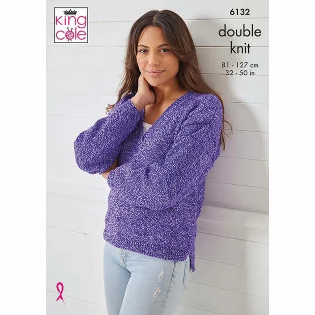 king-cole-6132-strickanleitung-pullover-cardigan-twirly-dk image 1