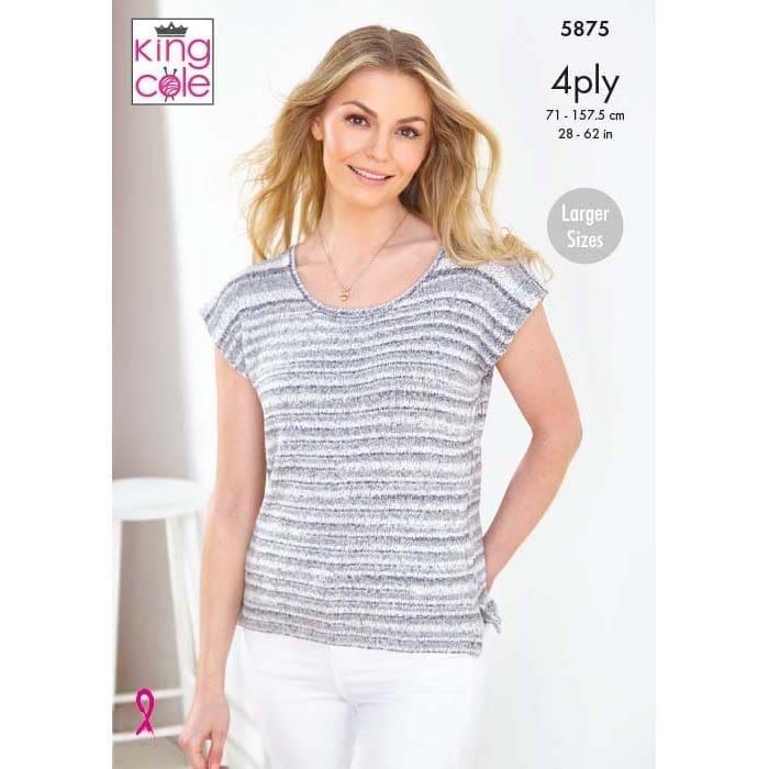 king-cole-5875-top-weste-strickanleitung-summer-4ply image 1