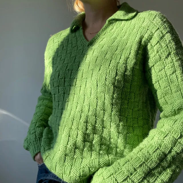 hobbii-anleitungen-easy-square-polo-sweater-strickanleitung-xs-4xl image 1