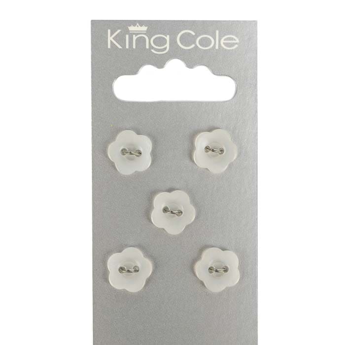 king-cole-haberdashery-flower-buttons-kn-pfe-wei-klein image 1