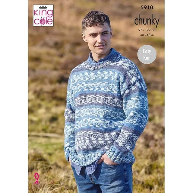 king-cole-5910-pullover-strickanleitung-nordic-chunky image 1