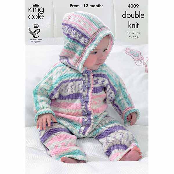 king-cole-4009-all-in-one-jacke-socken-strickanleitung-cherish-dk image 1
