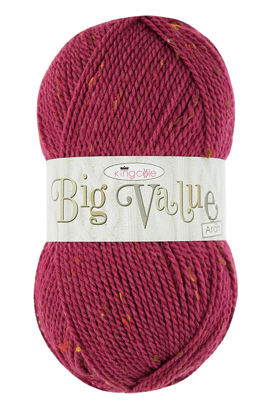 king-cole-big-value-aran-strickwolle-100g-tweed-acryl image 1