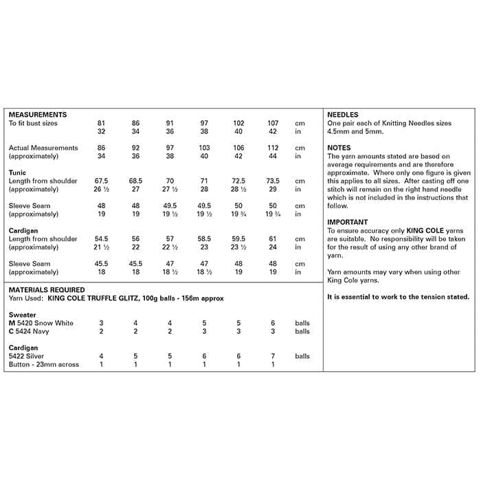 king-cole-6051-tunika-cardigan-strickanleitung-truffle-glitz image 3