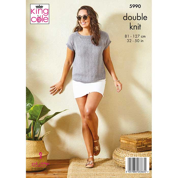 king-cole-5990-strickanleitung-pullover-top-linendale-dk image 2