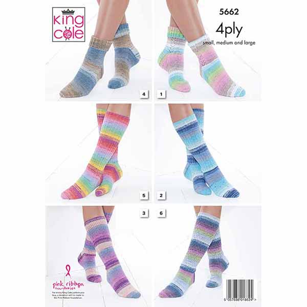 king-cole-patterns-5662-strickanleitung-socken-dreieckstuch-summer-4ply image 2