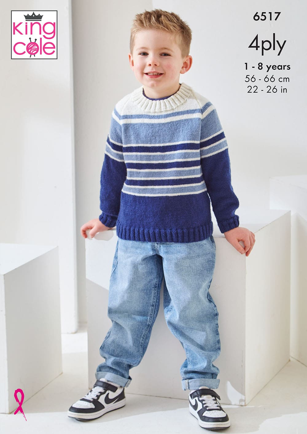 king-cole-p6517-pullover-strickanleitung-cherished-4ply-cardigan image 1