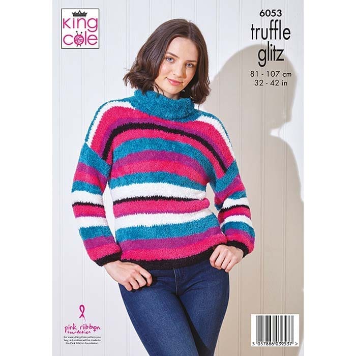 king-cole-6053-truffle-glitz-strickanleitung-pullover-cardigan image 2