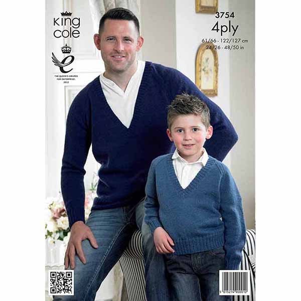 king-cole-3754-strickanleitung-cardigan-pullover-merino-4ply image 2