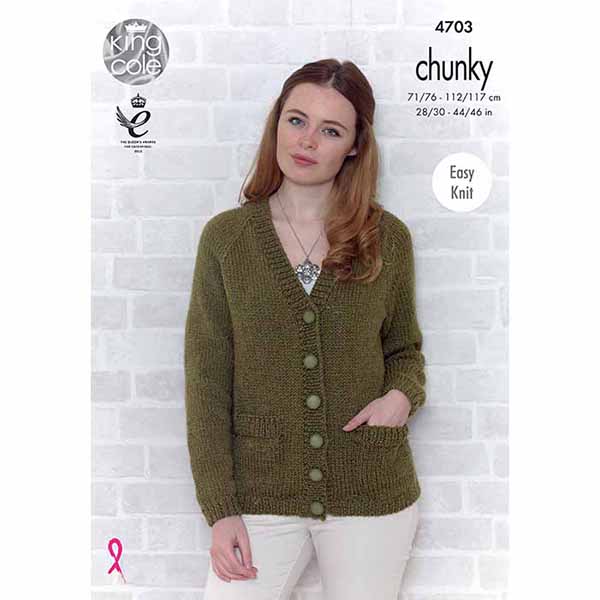 king-cole-4703-strickanleitung-pullover-cardigan-chunky image 1