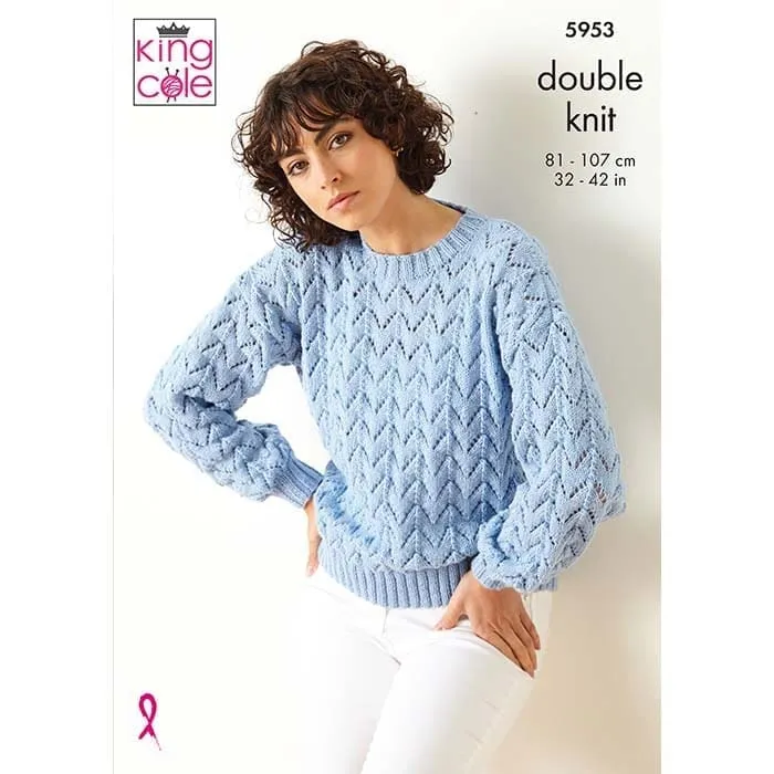 king-cole-patterns-5953-strickanleitung-sweater-cardigan-merino image 1
