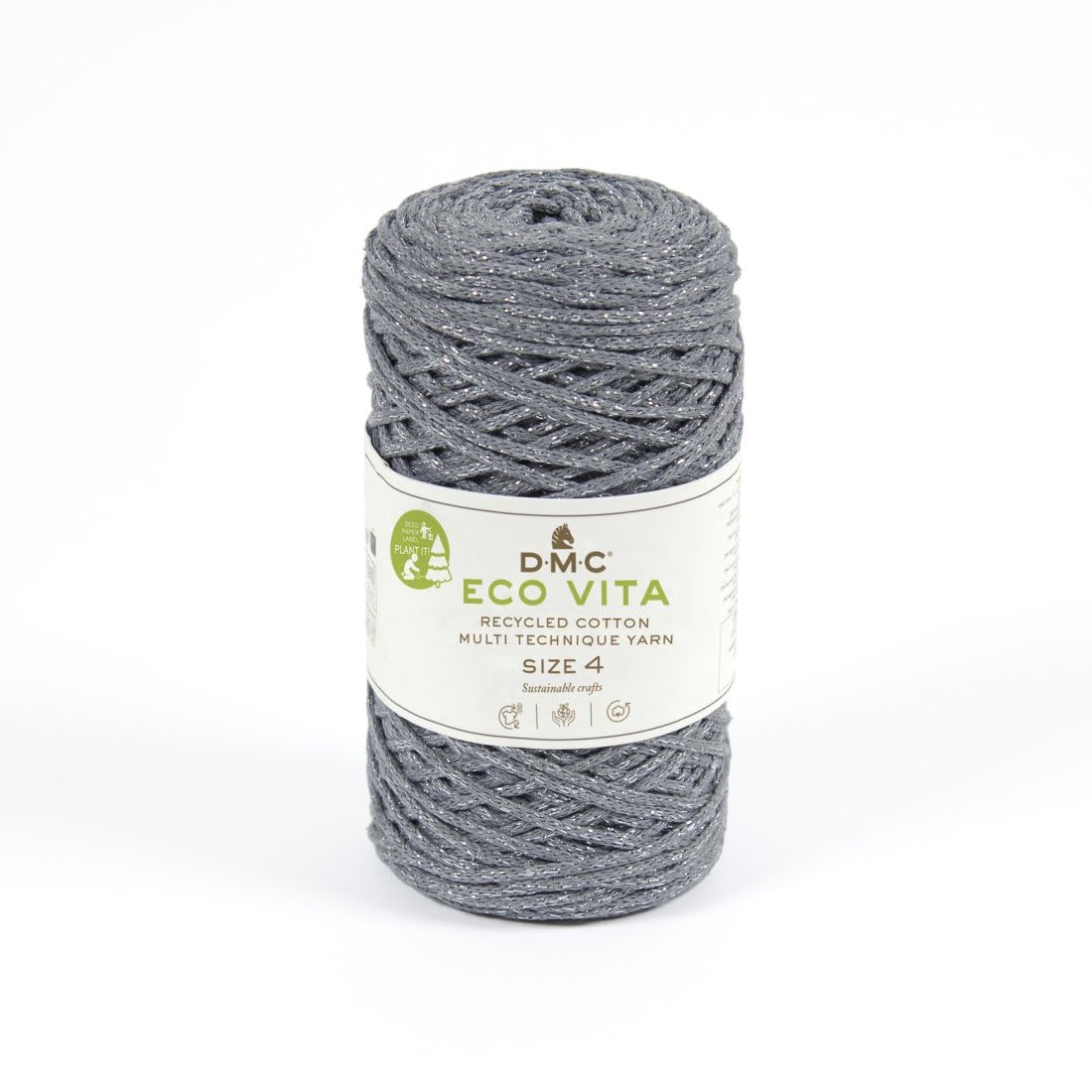 dmc-eco-vita-metallic-recycling-garn-250g-200m-makramee image 1