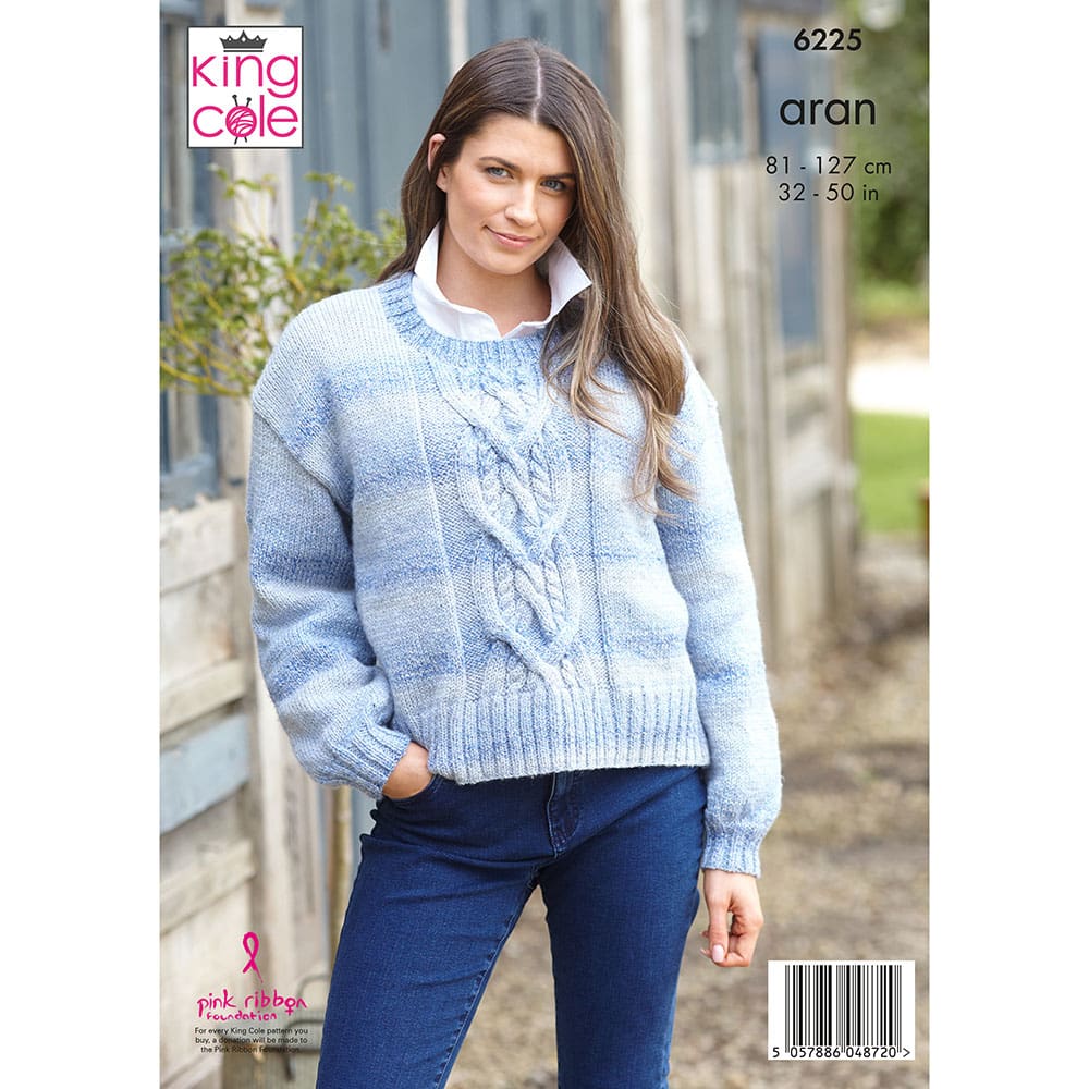 king-cole-6225-damenpullover-strickanleitung-crescendo-aran image 2