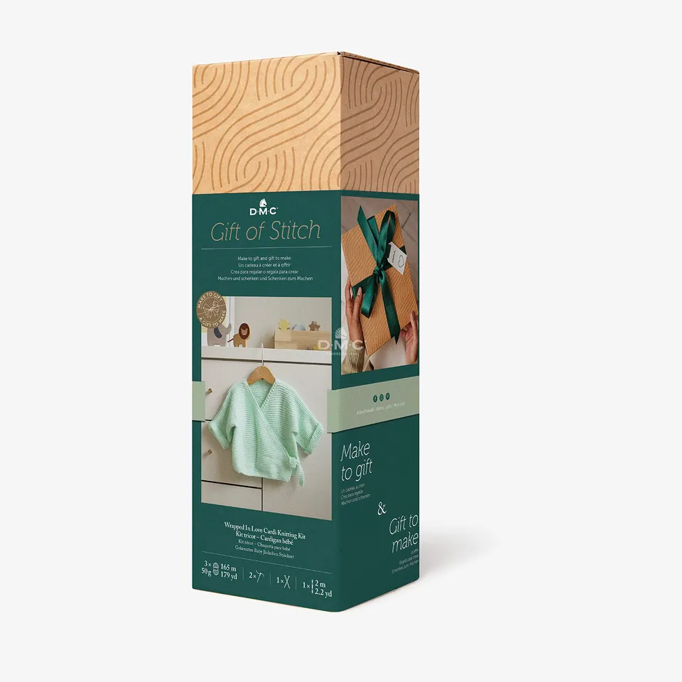 dmc-gift-of-stitch-strickset-baby-cardi-gr-n-0-6-monate image 1