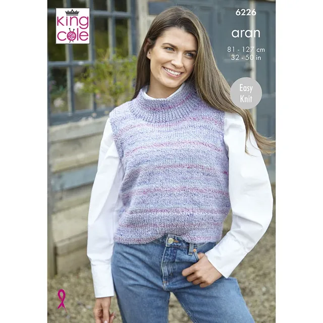 king-cole-6226-damenwesten-strickanleitung-aran image 1