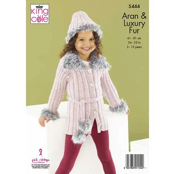king-cole-5444-strickanleitung-jacke-weste-luxury-fur image 1