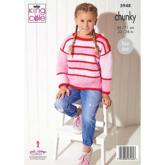 king-cole-patterns-5948-strickanleitung-pullover-cardigan-chunky image 2