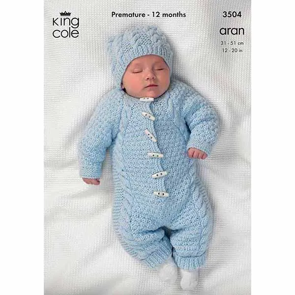 king-cole-3504-strickanleitung-overall-comfort-aran image 1